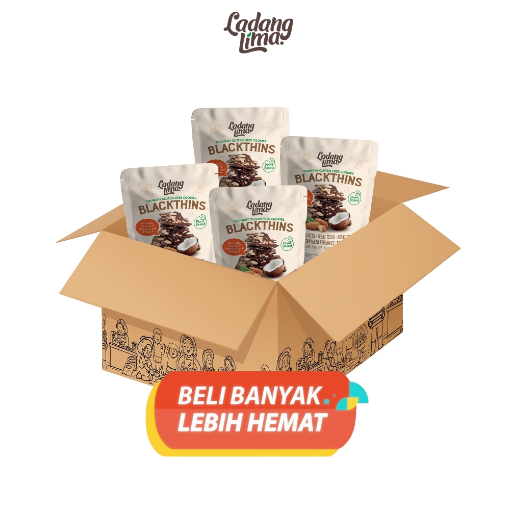 

1 Karton - Blackthins Cookies Ladang Lima | Gluten Free Snack With Protein