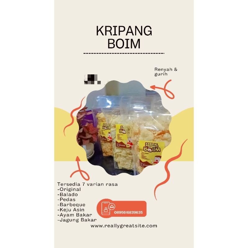 

keripik pangsit Boim berat kurleb 150g