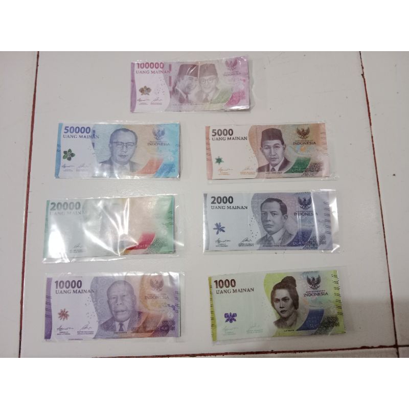 UANG MAINAN LEMBAR / UANG ORI / UANG BARU / UANG KARAKTER GAMBAR