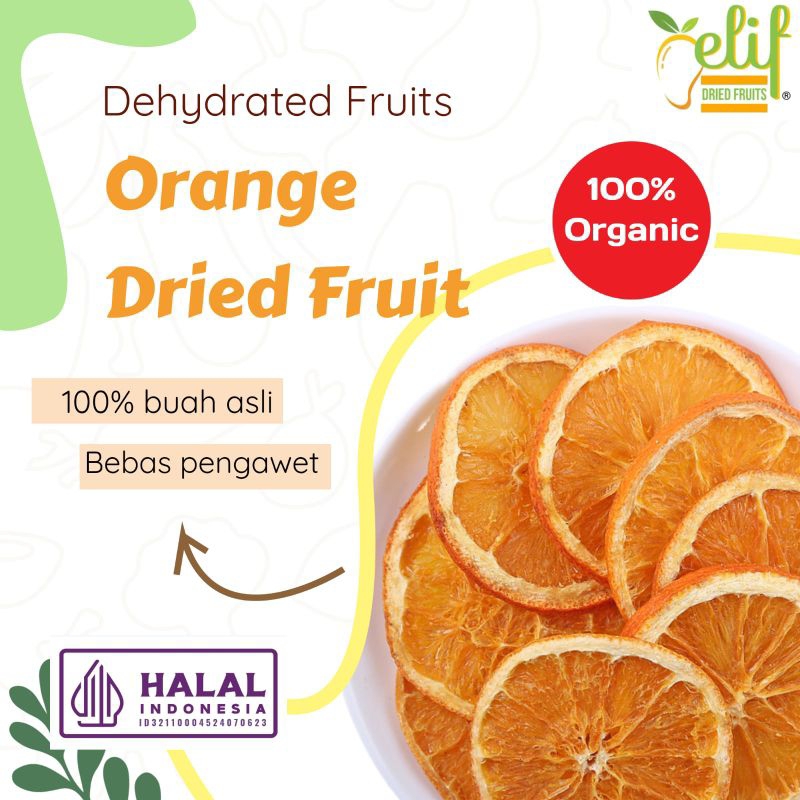

ELIF FRUITS Big Pack Dried Orange Slice Jeruk Kering Potong