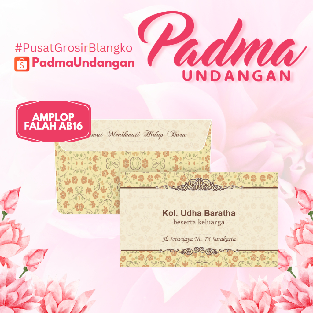 

Amplop Falah AB-16 | PadmaUndangan