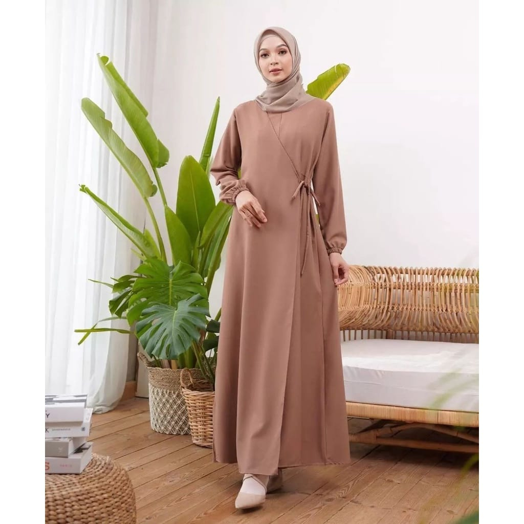 Gamis Wanita Polos simple size M-L-XL-2XL Terbaru 2023 / Dress Kondangan Tali Muslim Dewasa Termurah / Gamis Busui Syar'i Jumbo Lebaran Terlaris / Baju Muslim Modern Best Seller Kekinian / Asyifa Fashion Muslim Elegan