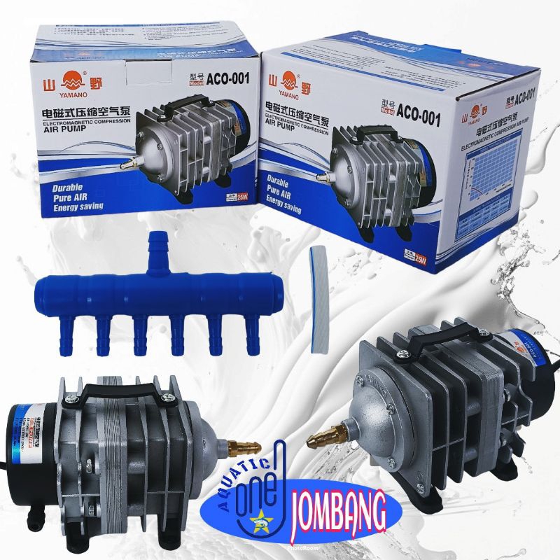 YAMANO ACO-001  : Mesin gelembung udara aerator airpump air pump kolam aquarium akuarium hi blow 6 l