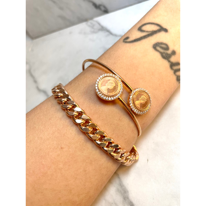 Gelang emas kadar 17k