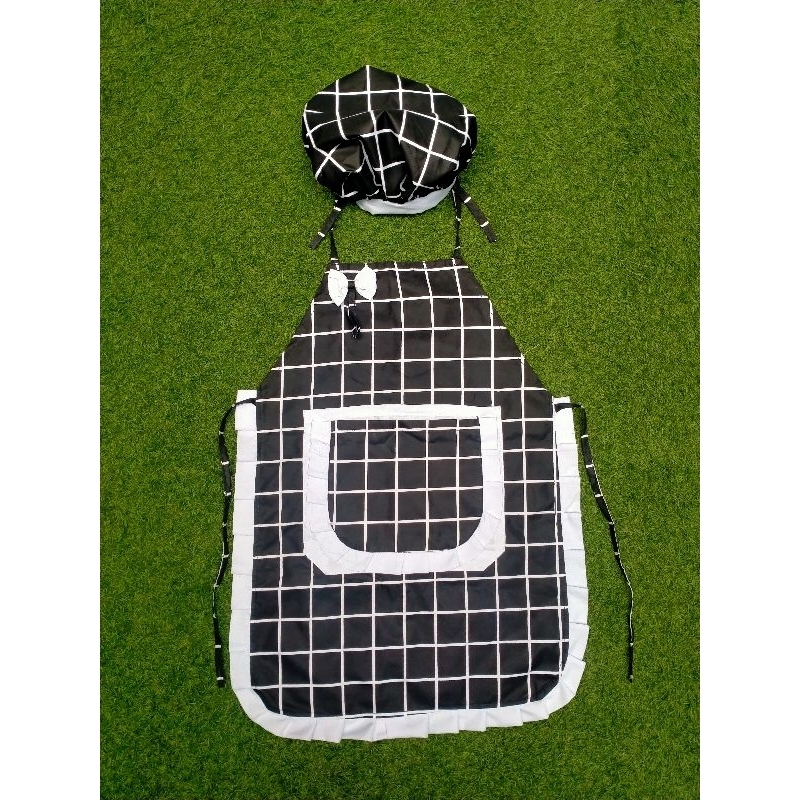 ❤️🇮🇩 APRON ANAK SET TOPI /CELEMEK SET TOPI /APRON ANAK TK/APRON ANAK SD/APRON SET CANTIK/APRON MASAK