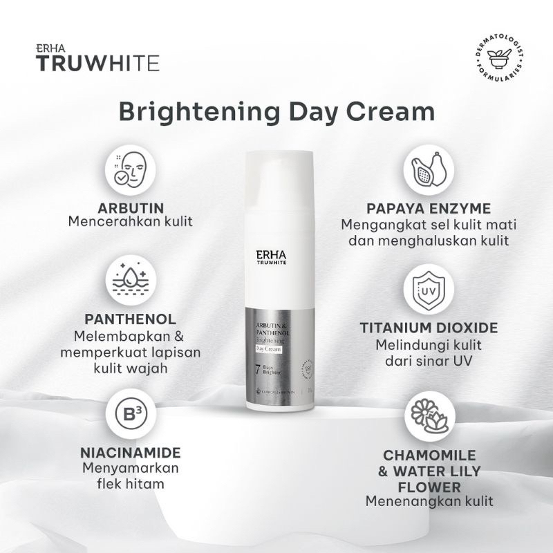 Erha Truwhite Brightening Day Cream 30gr - Krim Siang Pencerah Kulit Wajah
