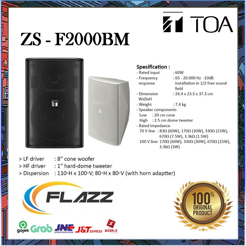 Speaker TOA ZS F2000BM zs-f2000 BM MATCHING TRAVO Original