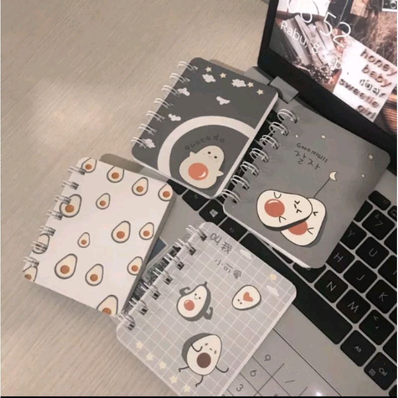 

notebook mini A7 aesthetic korea, buku tulis spiral lucu mudah dibawa ,note book