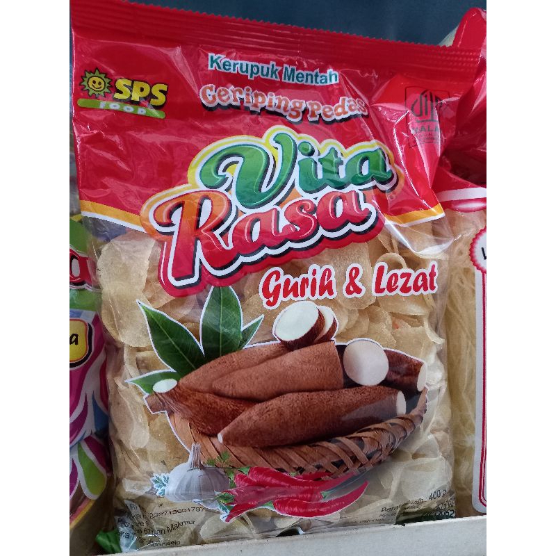 

Vitarasa kerupuk Ceriping Pedas mentah 400gr