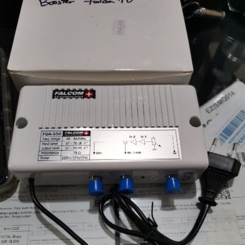 Booster tv catv Indoor pembersih penguat sinyal Falcom FUA S50