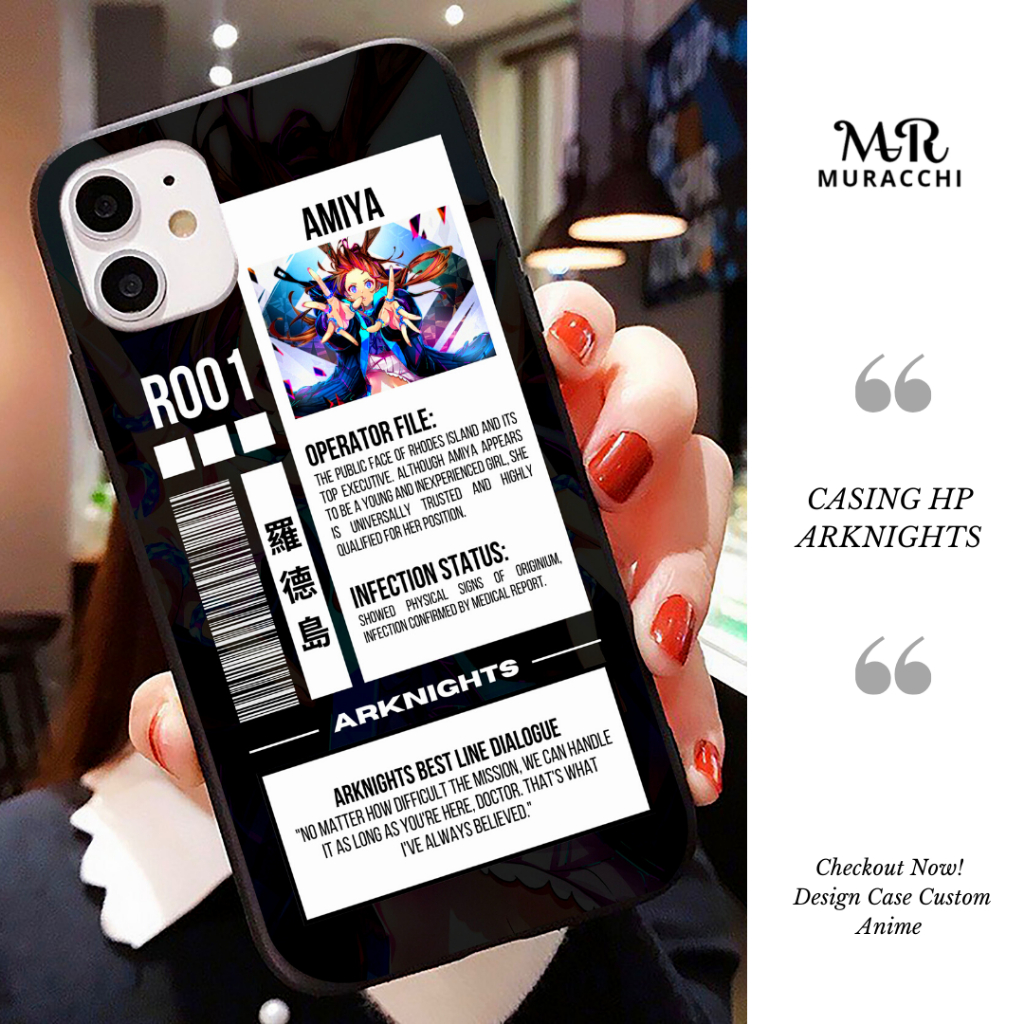 Custom Case Casing Anime Arknights Prelude To Dawn / Casing Anime Arknights Luxury Glass Case / Casi
