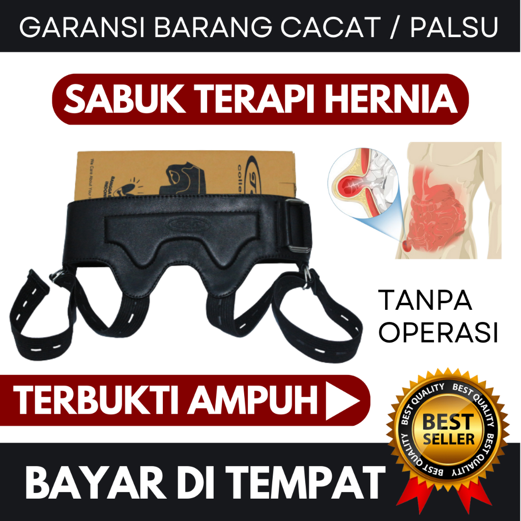 Sabuk Hernia Pria Dewasa - Celana Terapi Penyakit Hernia - Turun Berok - Usus Menonjol - CD Pria Wan