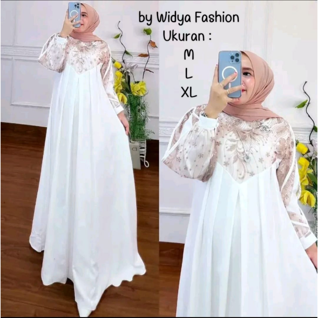 Silla Dress / Ukuran M~L~XL / Gamis Muslim Wanita Barukat Tile Bordel /Gamis Dress Barukat Pesta Kon