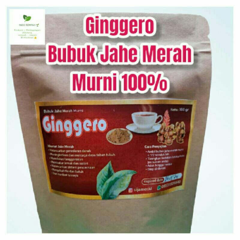 

Jahe merah bubuk murni 100%