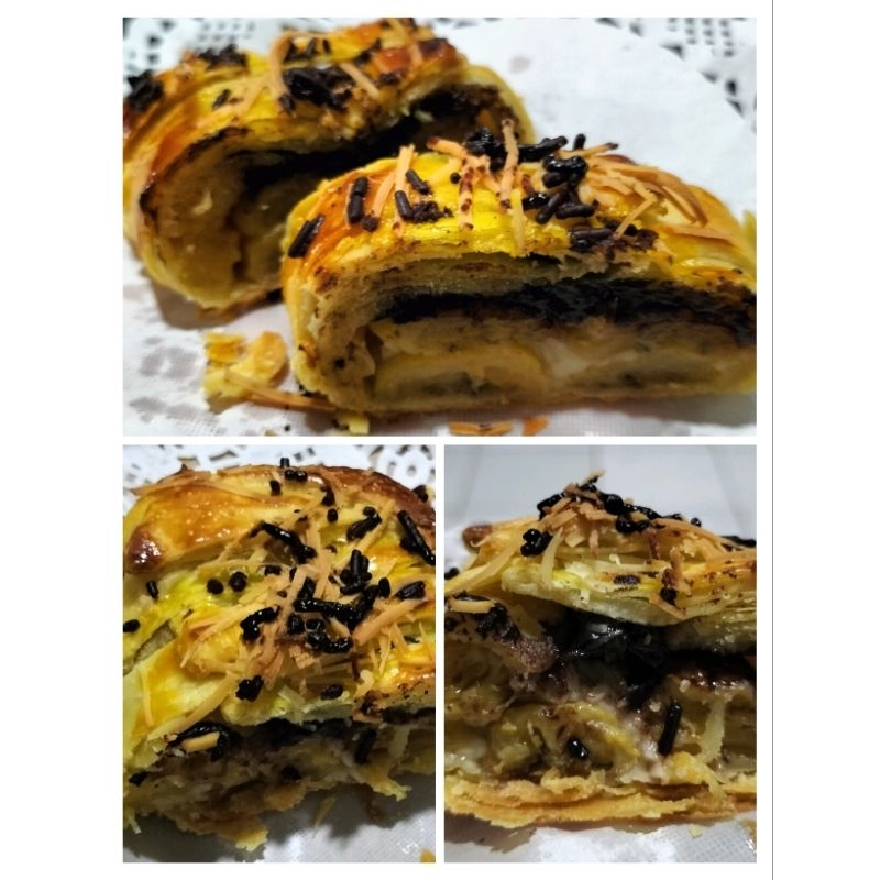 

Strudel pisang cokelat keju