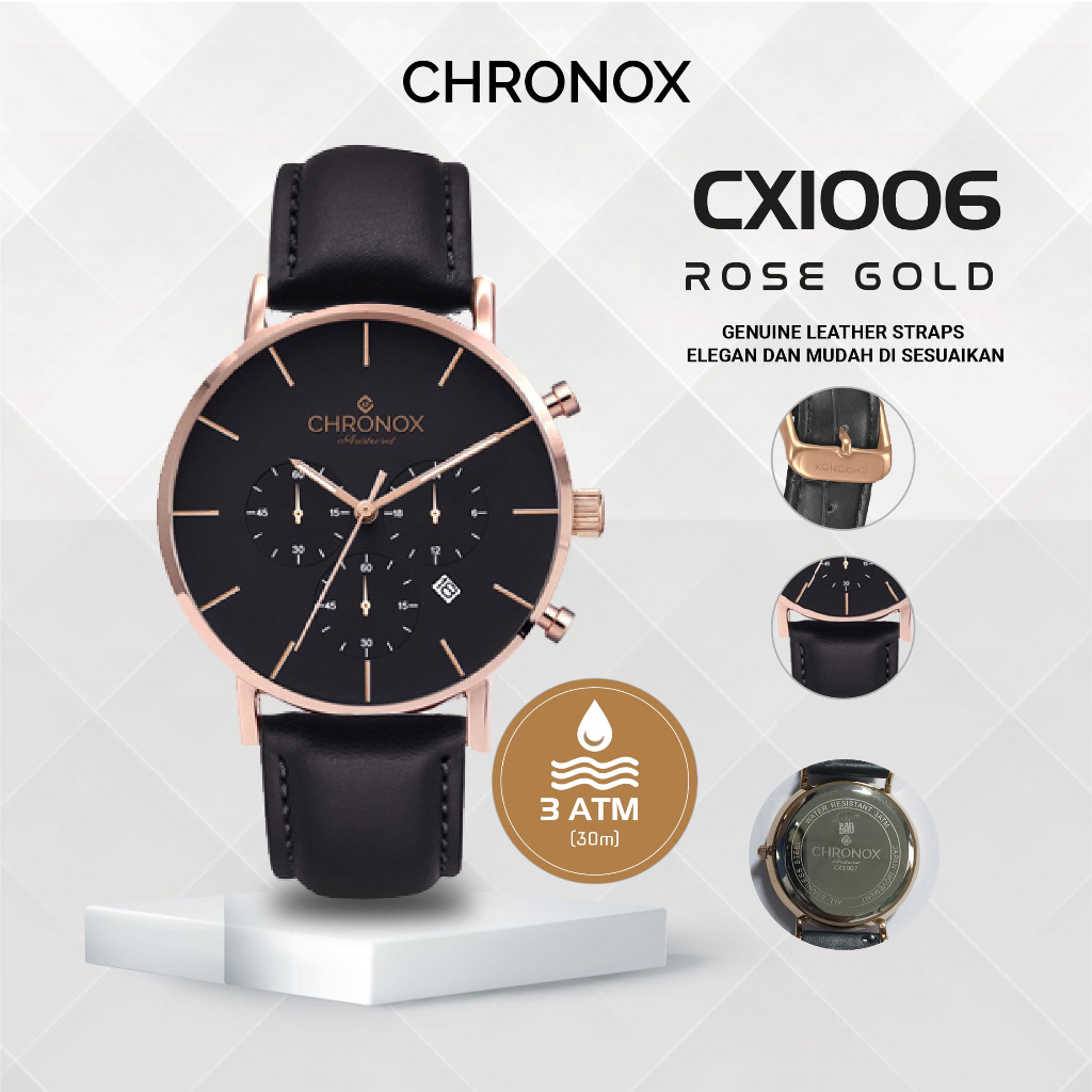 Jam Tangan CHRONOX CX1006 MAN - BLACKGOLD (seri C) Murah Termurah 