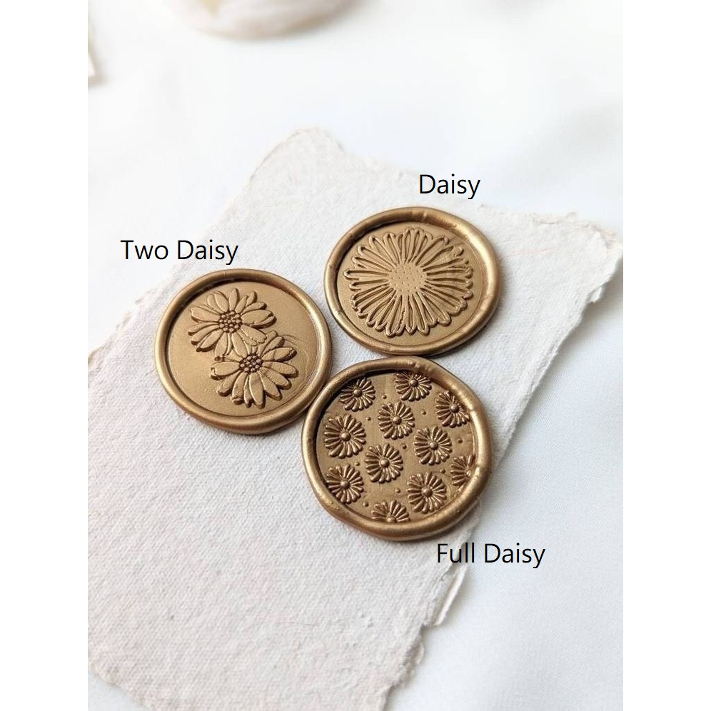 

Two Daisy, Daisy, Full Daisy 1 Piece LefavelaaCOIN Seal Wax Stamp Sticker Instant / Seal Wax Coin / Wax Seal / Stempel Lilin / Self Adhesive / Segel lilin Amplop Undangan Vintage