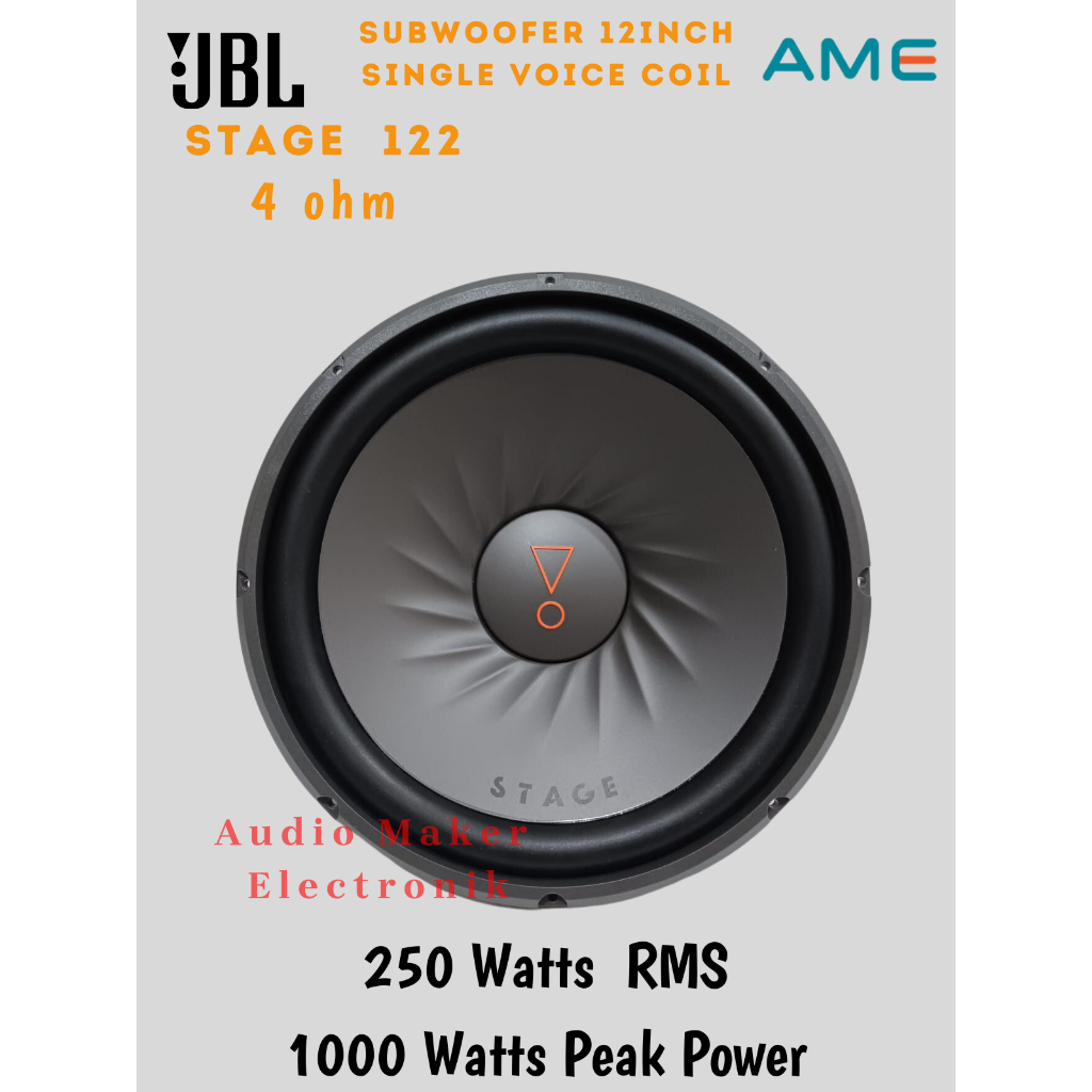 Subwoofer 12 inch JBL Stage 122 Pasif Single Voice Coil Bass Sub 12"