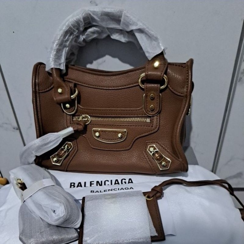 JUAL TAS LEBARAN MURCE [100% ORIGINAL✅️] BALEN MINI CITY Khaki (Pecah 1000)  100% Kulit Kambing Asli