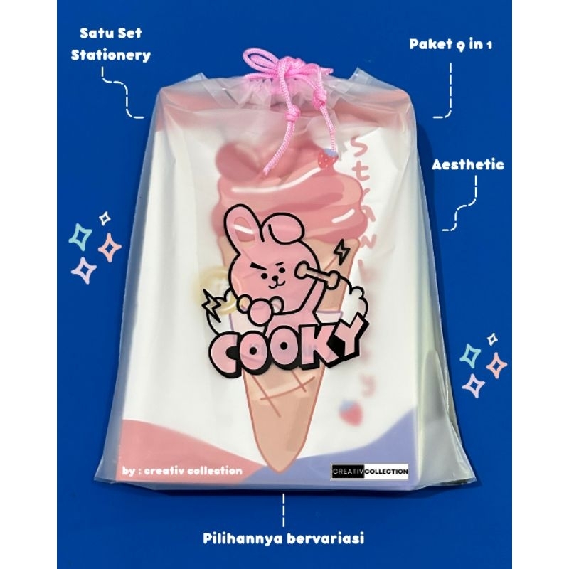 

Paket Alat Tulis 9 in 1 / Set Alat Tulis Sekolah Lengkap / Stationery Set Lucu dan Aesthetic