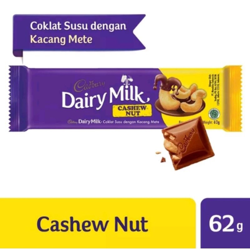 

Coklat Cadbury Dairy Milk Cashew 62 g