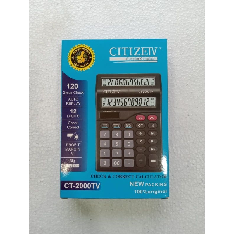 

KALKULATOR CITIZEN CT 2000 TV, 12 DIGIT