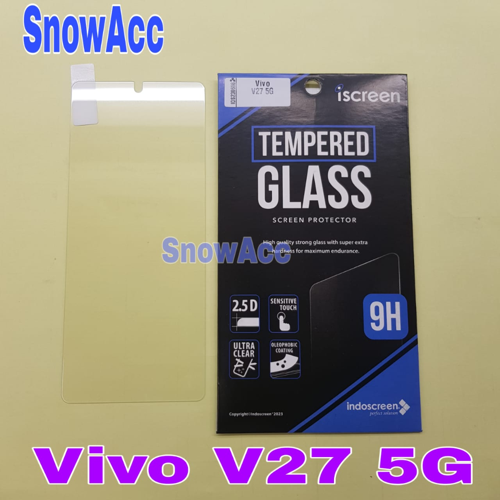 Iscreen Anti Gores kaca Vivo V27 5G Tempered Glass V 27 5G