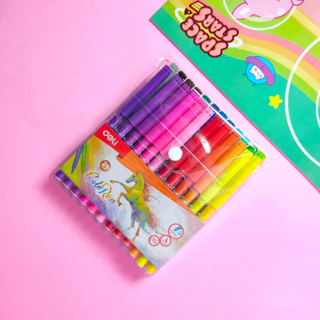 

Spidol Warna Deli Felt Pen ColorRun stationery