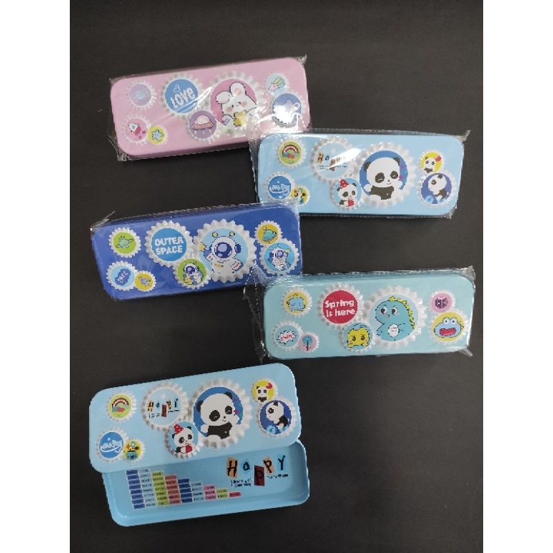 

Pencil Case / Tempat Pensil Kaleng Fancy 2 Tingkat