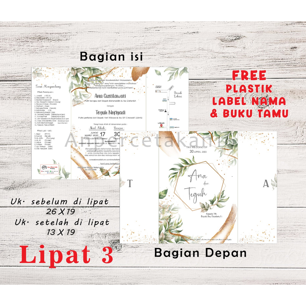 

Undangan Pernikahan/Undangan Murah/Undangan Elegan/Mewah