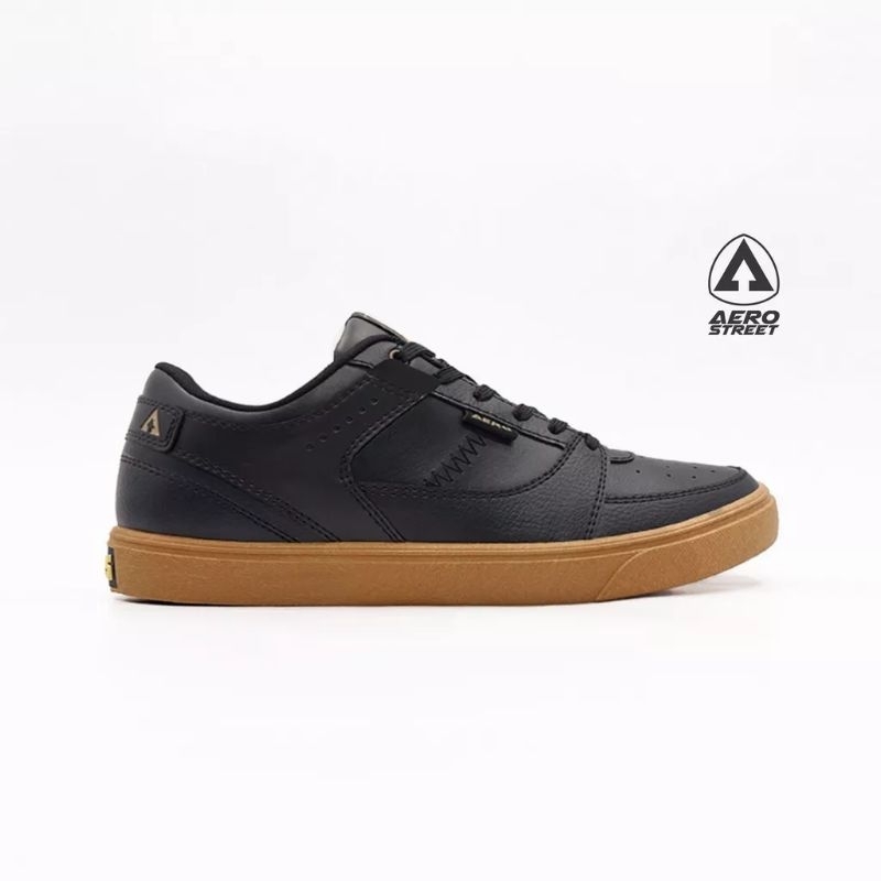 Aerostreet Hoops Low Gum Hitam 37-44 - Sepatu Pria Wanita