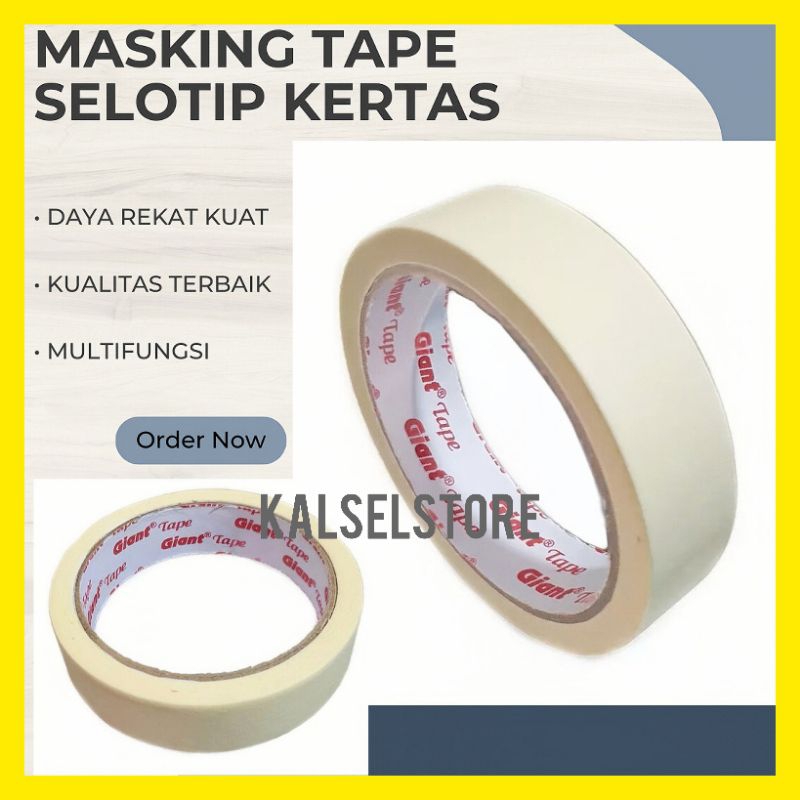 

LAKBAN KERTAS MASKING TAPE KECIL BUAT RACUN CICAK SUPER KUAT ISOLASI KERTAS MASKING TAPE KECIL UKURAN 3/4