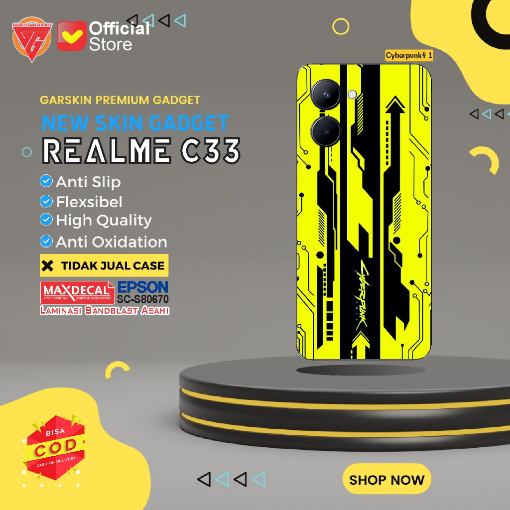 Garskin Realme C33 Skin Premium Motif Cyberpunk