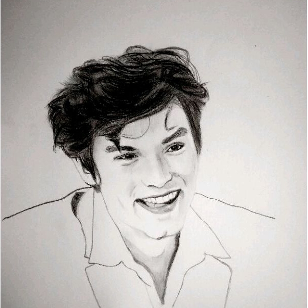 LUKISAN PENSIL / SKETSA WAJAH A4 TANPA FRAME