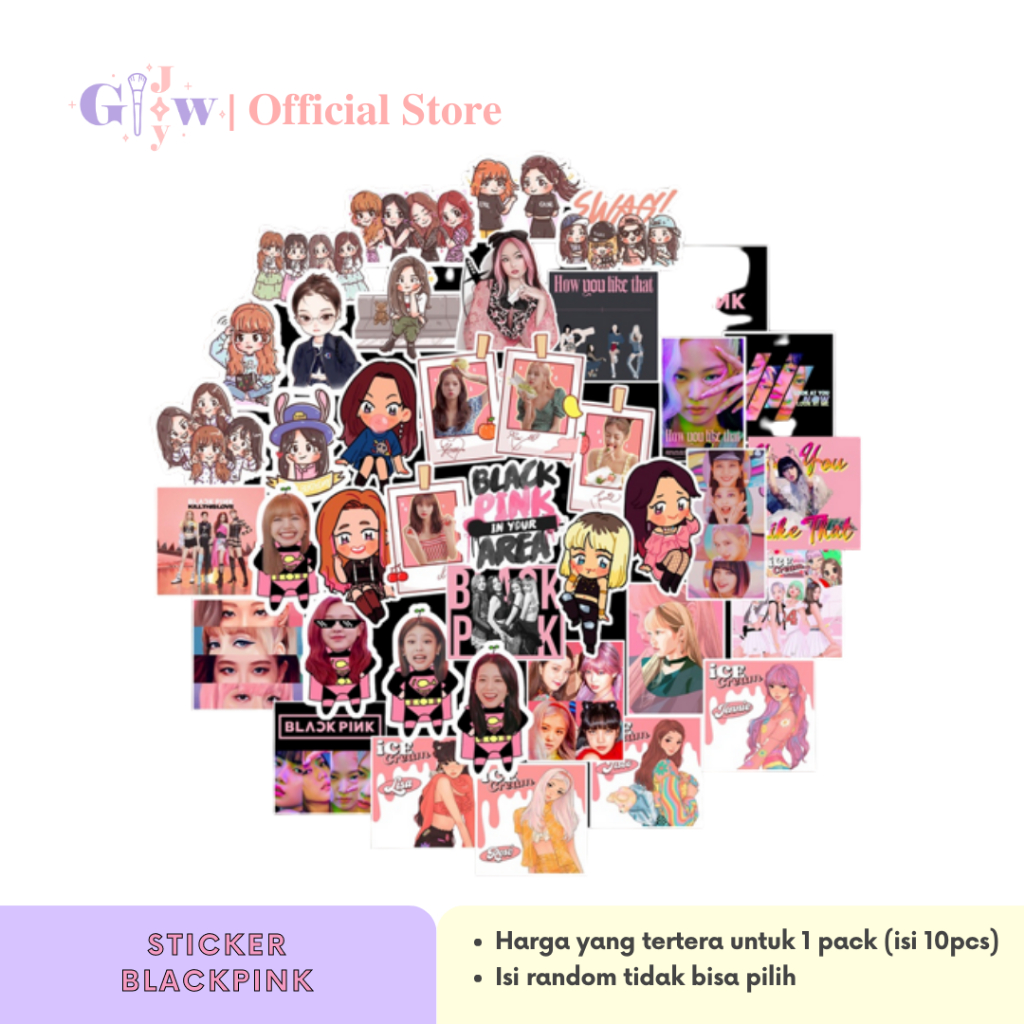 

A6001 STICKER 10PCS (BLACKPINK) anti air notebook scrapbook label tempel motif kartun superhero super hero unik lucu atk alat tulis rose jisoo jeannie lisa kartun komputer leptop handphone hp smartphone koper laptop tembok kulkas disney black pink