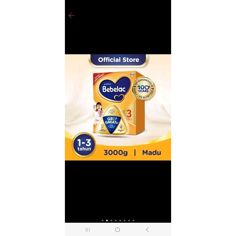 Bebelac 3 madu 3000gram