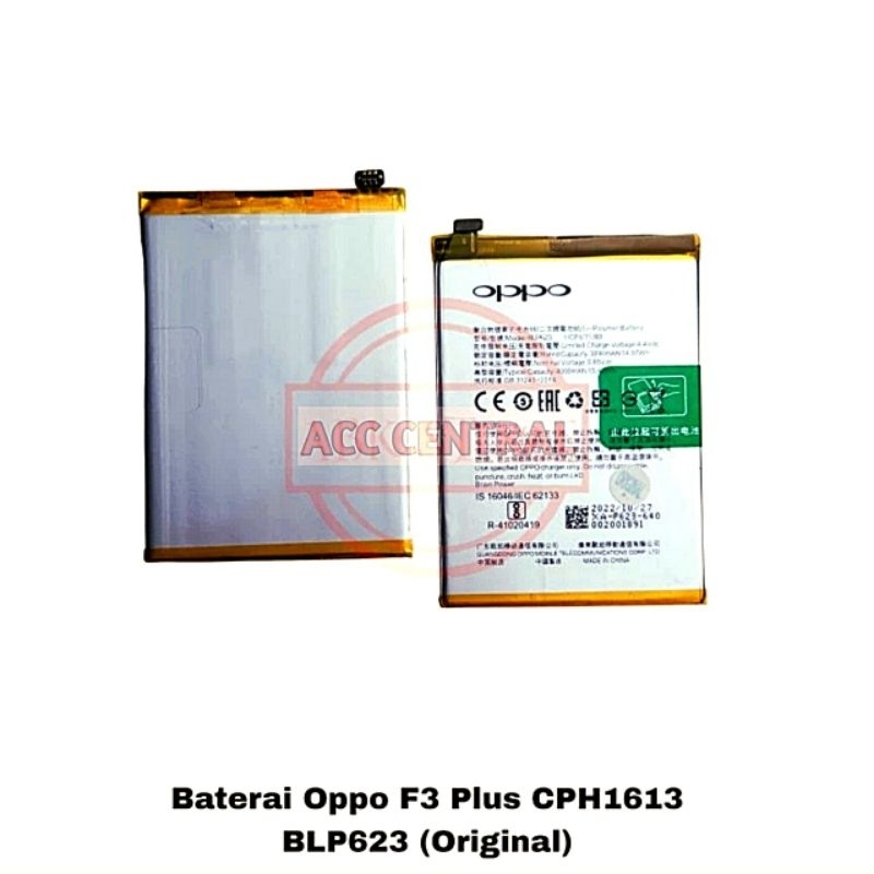 Battery Batre Baterai BLP623 Oppo F3 Plus / F3+ Original
