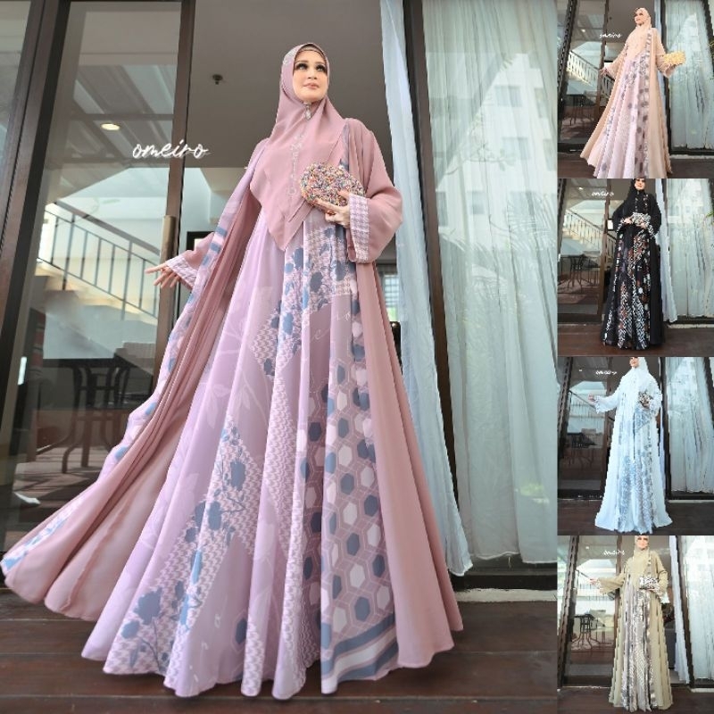 QUEEN BEYZA SERIES Set Gamis Outer Original By Omeiro - TZYN. Shop