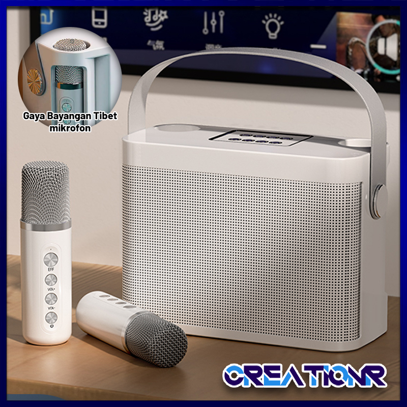 YS-203 Speaker Bluetooth Karaoke /karaoke set /alat karaoke rumah /Bluetooth Nirkabel 5.0 dengan 2 M