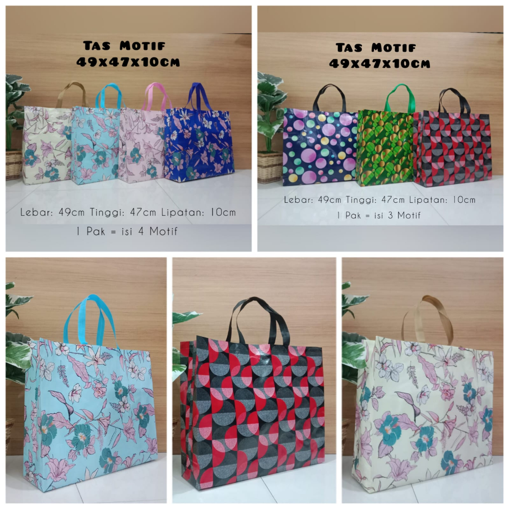 

Tas Goodie Bag Motif Premium Jumbo / Kantong Hampers Premium Jumbo