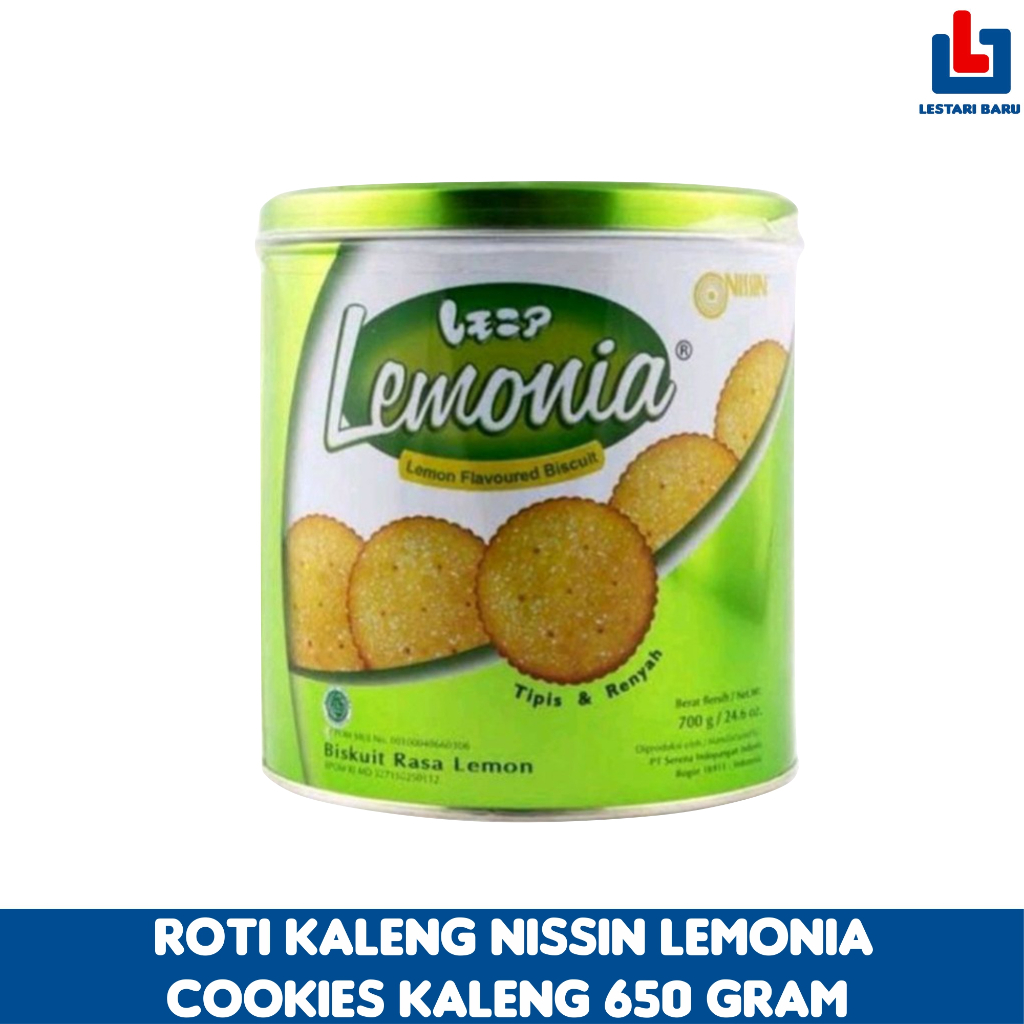 Roti Kaleng Nissin Lemonia Cookies Kaleng 650 gram Edisi Lebaran Kue Kering
