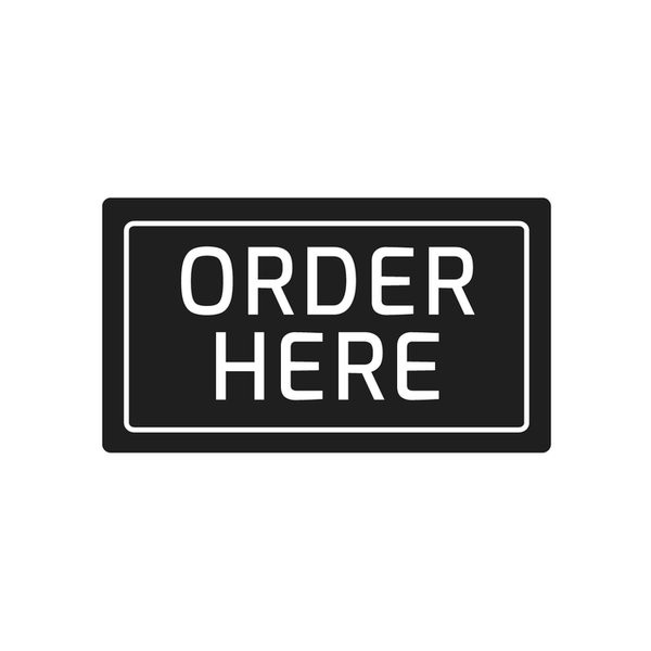 

Sign Stiker Order Here / Stiker Order DiSini Hitam Ukuran 15x10cm