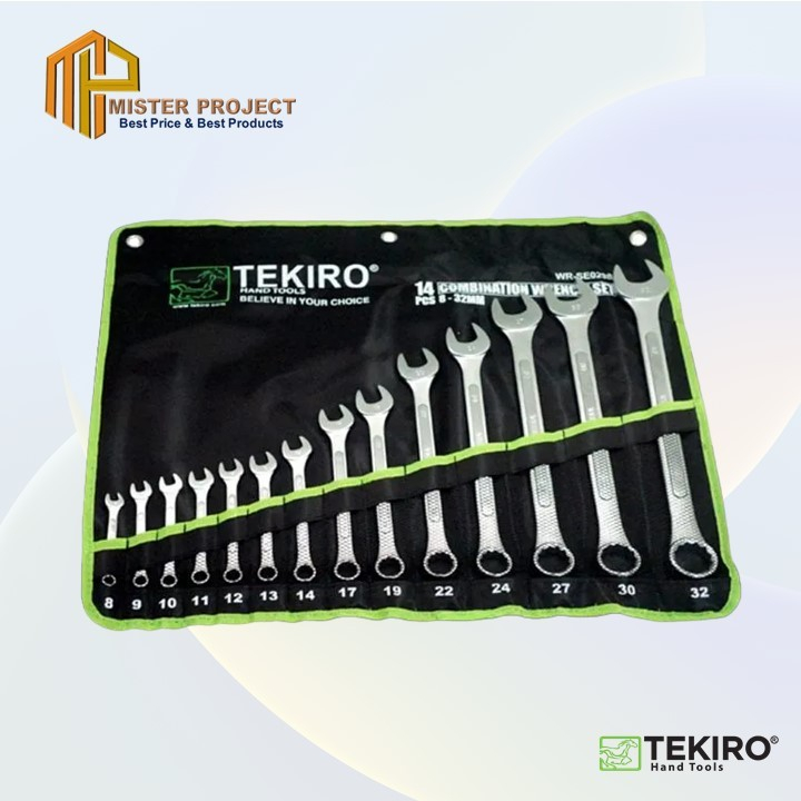 KUNCI RING PAS TEKIRO 8-32 MM 14 PCS / KUNCI RING PAS SET TEKIRO 8-32
