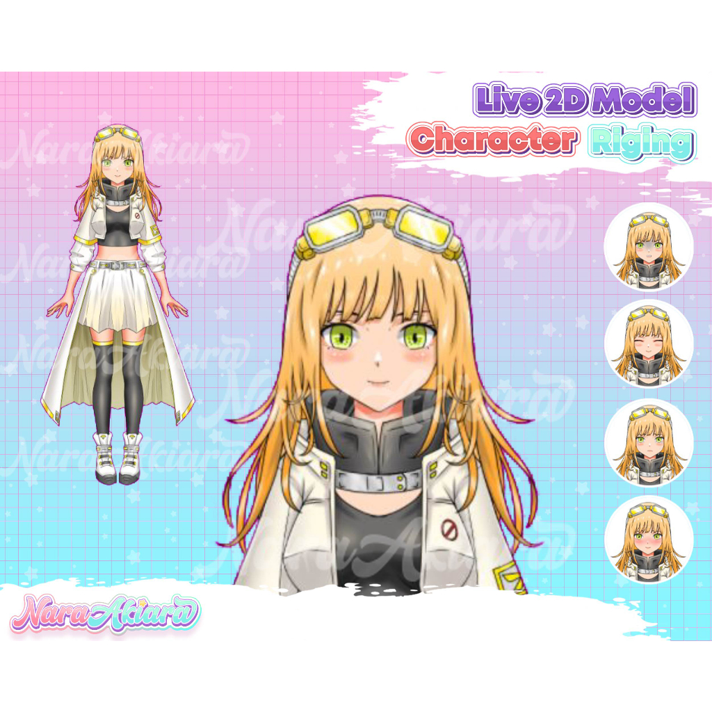 Vtuber Karakter Anime Model Live2D Siap Pakai untuk Memeriahkan Streaming Anda, Rigging Live2D, Kara