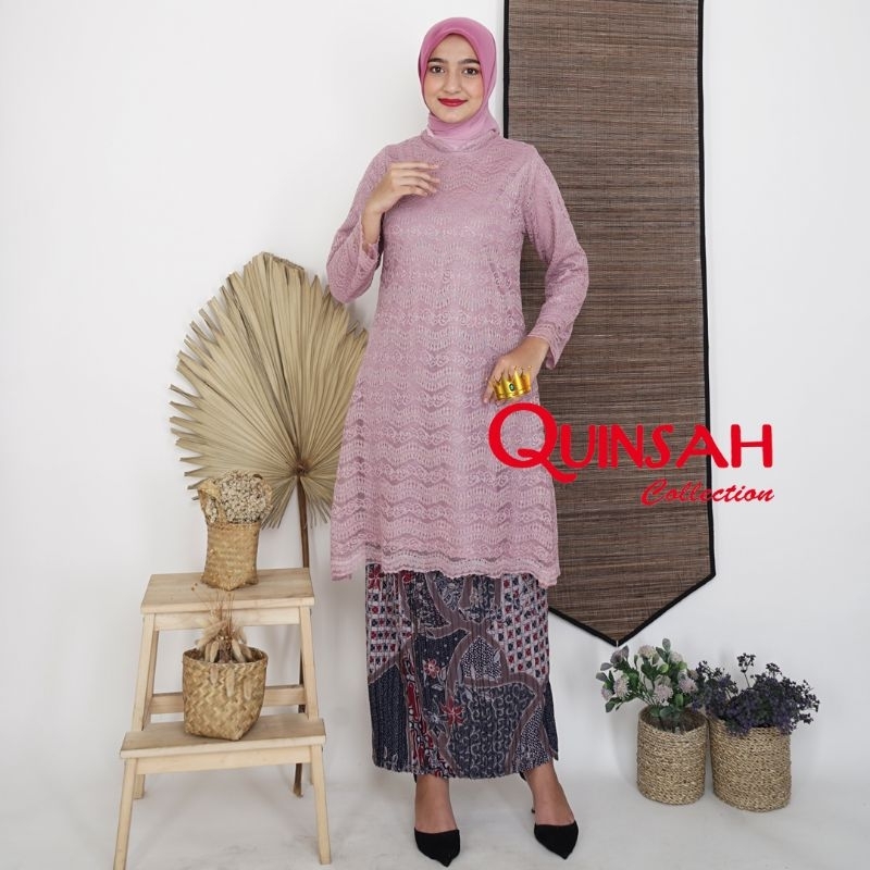 Setelan Kebaya Tunik | Tunik Brukat | Tunik Tile | Kebaya Modern | Kebaya Tile | Kebaya Wisuda dan K