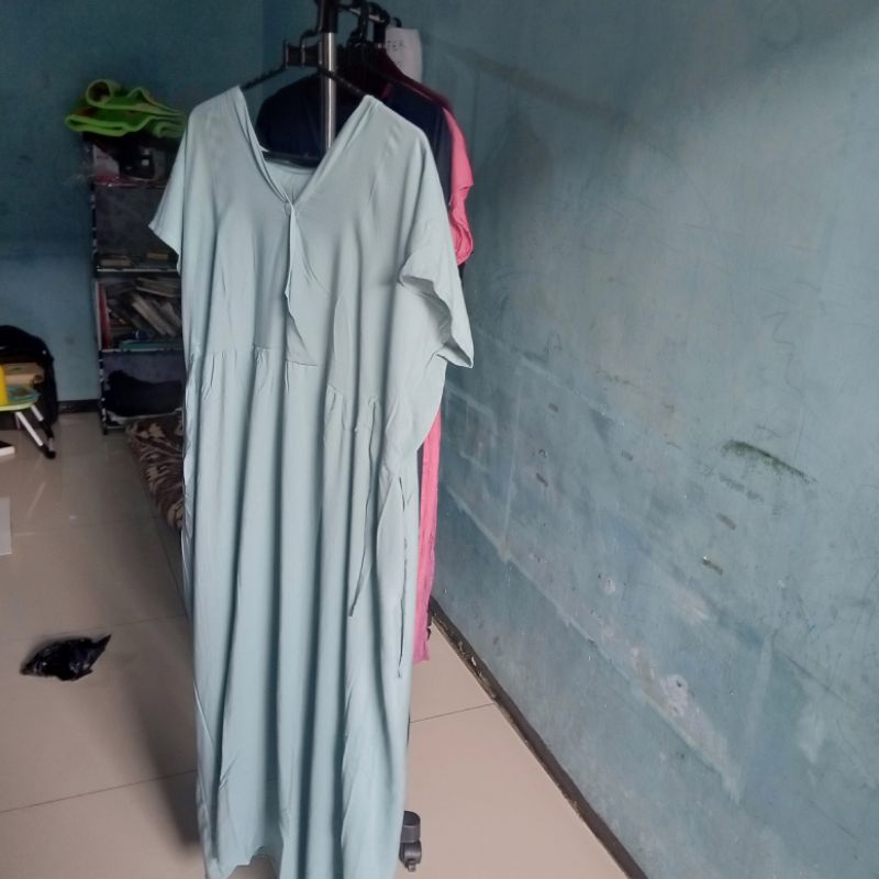 Daster Kimono Panjang Polos, Panjang Semata Kaki, Adem