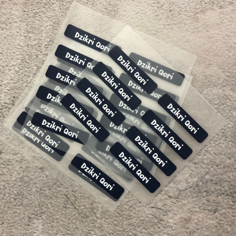 STIKER BAJU LABEL NAMA ANAK SETRIKA LABEL BAJU SETRIKA STIKER NAMA DTF CUSTOM