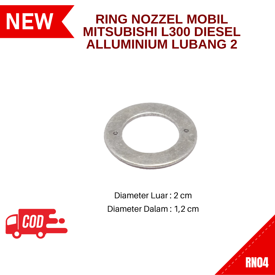 Ring Nozzel, M L300 DIESEL, Allumunium 2 Lubang Nozzel Ring Mitsubishi L300 Diesel Warna Allumunium 