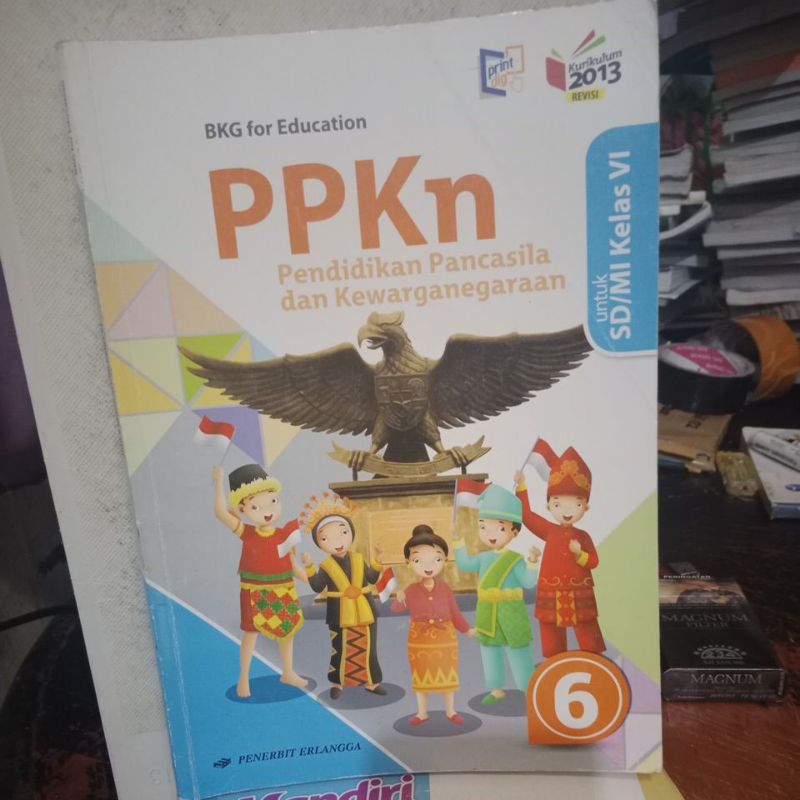 buku PPKn SD kelas 6 penerbit erlangga