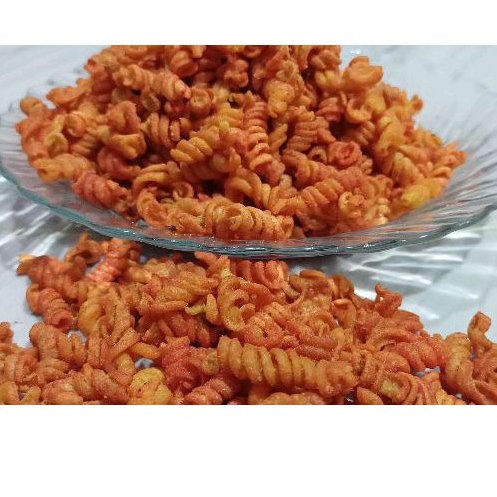 

makaroni spiral balado daun jeruk/Snack kiloan berkualitas